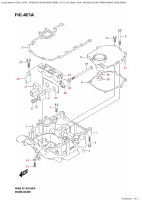 401A - Engine Holder  (Df40A,Df40Ast,Df50A,Df60A) (401A -   (Df40A, Df40Ast, Df50A, Df60A))