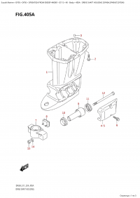 405A - Drive Shaft Housing (Df40A,Df40Ast,Df50A) (405A -    (Df40A, Df40Ast, Df50A))