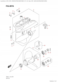 407A - Gear Case (Df40A,Df40Ast,Df50A) (407A -    (Df40A, Df40Ast, Df50A))