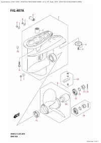 407A - Gear Case (Df40A,Df40Ast,Df50A) (407A -    (Df40A, Df40Ast, Df50A))