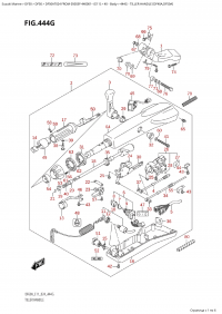 444G - Tiller Handle (Df40A,Df50A) (444G -  (Df40A, Df50A))