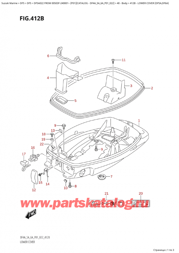   ,   , SUZUKI Suzuki DF5A S / L FROM 00503F-240001~  (P01) - 2022,    (Df5A, Df6A)