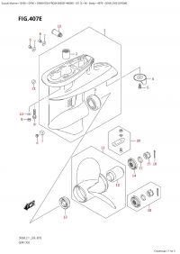 407E - Gear Case (Df60A) (407E -    (Df60A))