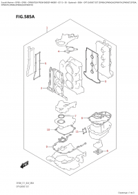 585A - Opt:gasket Set (Df40A,Df40Aqh,Df40Ath,Df40Ast,Df50A, (585A - :   (Df40A, Df40Aqh, Df40Ath, Df40Ast, Df50A,)