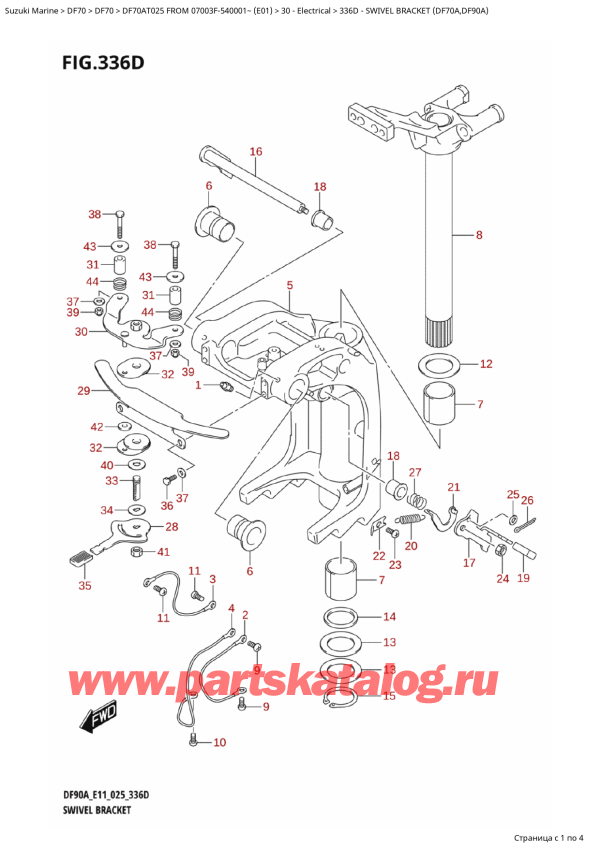  ,   , Suzuki DF70A TS-TL FROM 07003F-540001~ (E01 025),   (Df70A, Df90A)