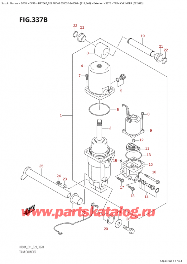  ,    , Suzuki Suzuki DF70A TS / TL FROM 07003F-240001~  (E11) - 2022,   (022, 023)