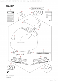 420A - Engine Cover (Df70A:e01) (420A -   () (Df70A: e01))