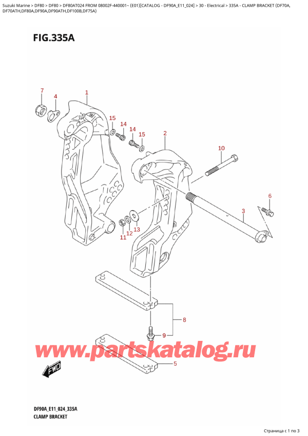  ,   , Suzuki DF80A TL / TX FROM 08002F-440001~  (E01 024)  2024 ,   (Df70A,