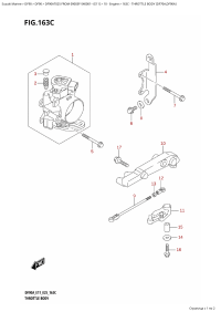 163C - Throttle Body (Df70A,Df90A) (163C -   (Df70A, Df90A))