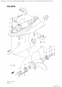 407A - Gear  Case (Df90T,Df100T,Df115T,Df115Wt) (407A -    (Df90T, Df100T, Df115T, Df115Wt))