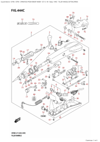 444C - Tiller Handle (Df70A,Df90A) (444C -  (Df70A, Df90A))