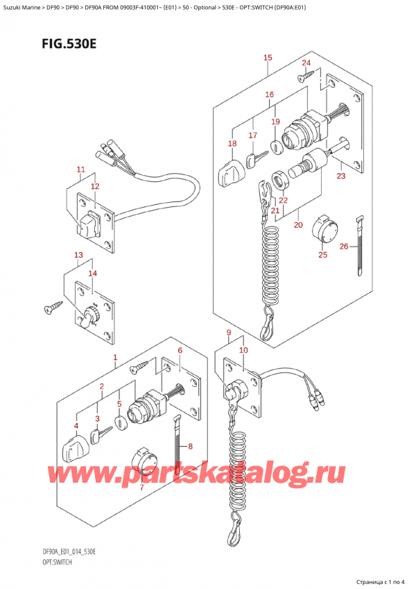  ,   ,  Suzuki DF90A TS / TL FROM 09003F-410001~  (E01) - 2014, :  (Df90A: e01)