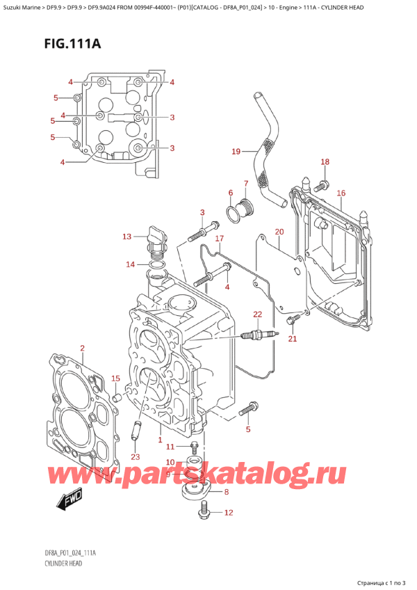  ,   , Suzuki DF9.9A S / L FROM 00994F-440001~ (P01 024)  2024 ,   