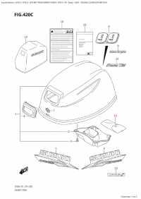 420C - Engine Cover (Df9.9Bt:p01) (420C -   () (Df9.9Bt: p01))