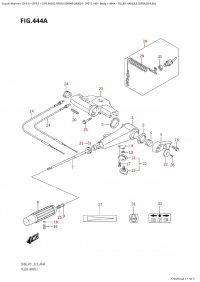 444A - Tiller Handle (Df8A,Df9.9A) (444A -  (Df8A, Df9.9A))