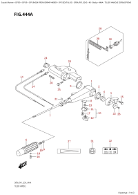 444A - Tiller Handle (Df8A,Df9.9A) (444A -  (Df8A, Df9.9A))