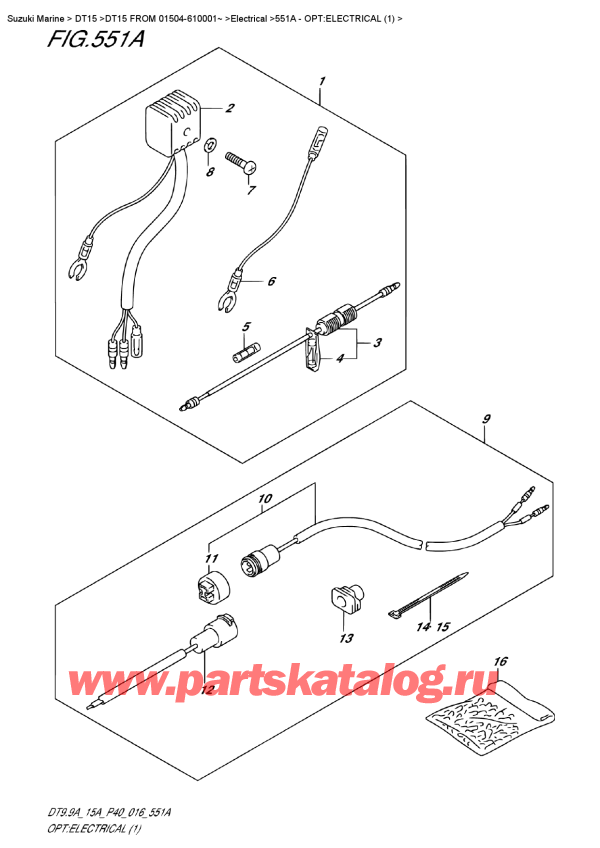  ,   , Suzuki DT15A S / L FROM 01504-810001~ (P40 015), 