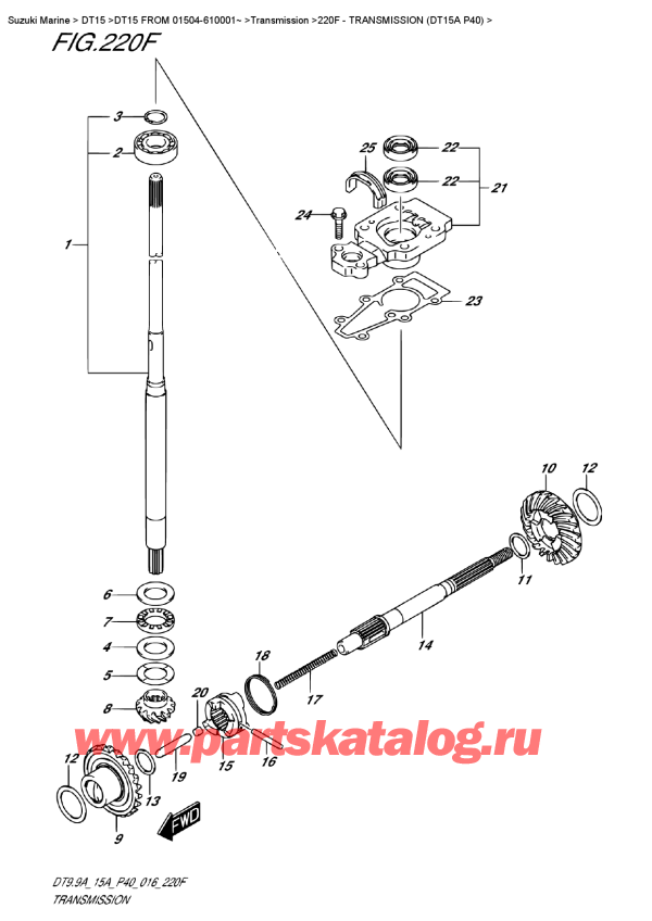 ,   , Suzuki DT15A S / L FROM 01504-810001~ (P40 015)  2015 , 