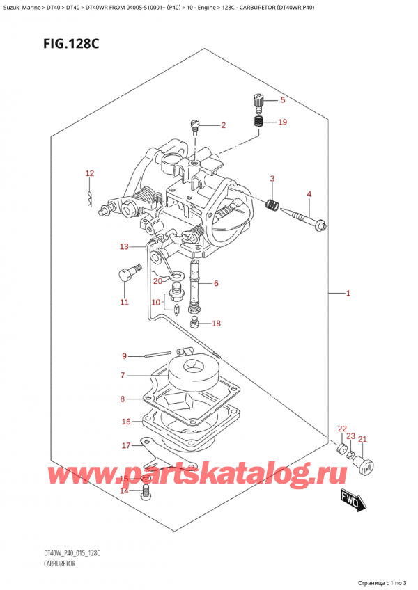  ,   ,  Suzuki DT40W RS / RL FROM 04005-510001~ (P40 015)  2015 , Carburetor (Dt40Wr:p40)