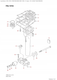 141A - Exhaust Tube (Dt40W:p40) (141A -   (Dt40W: p40))