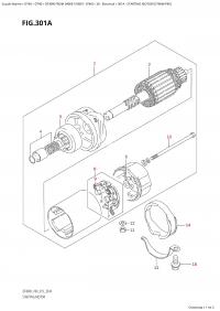 301A - Starting Motor (Dt40W:p40) (301A -   (Dt40W: p40))