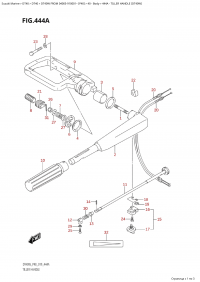 444A - Tiller Handle (Dt40W) (444A -  (Dt40W))