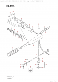 444A - Tiller Handle (Dt40W:p40) (444A -  (Dt40W: p40))