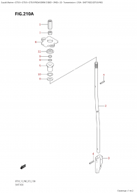 210A - Shift Rod (Dt9.9:P40) (210A -   (Dt9.9: P40))