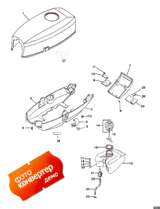 Cowl And Fuel Tank, 1b575523 And Up (Cowl   , 1b575523  )