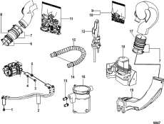 Exhaust Pipes, Trim Pump, Seawater Filter ( s, Trim , Seawater )