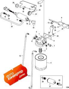 Fuel Filter And Boost Pump (s/n 0m336102 And Up) (   Boost  (s / n 0m336102  ))