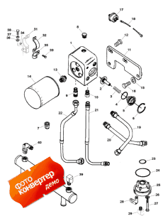 Oil Cooler, Filter And Adaptor (serial # 0f615830 And Up) (Oil Cooler,    (serial # 0f615830  ))