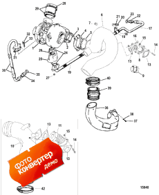 Turbocharger And Exhaust Elbow (Turbocharger   Elbow)