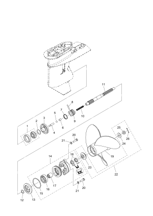 Fig.12 Gear Case (propeller Shaft) <br /> Fig.12    (  )