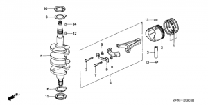  /  (bf6b / bx / d6,bf8ax / b / bx) (Crankshaft / Piston (bf6b / Bx / D6,bf8ax / B / Bx))