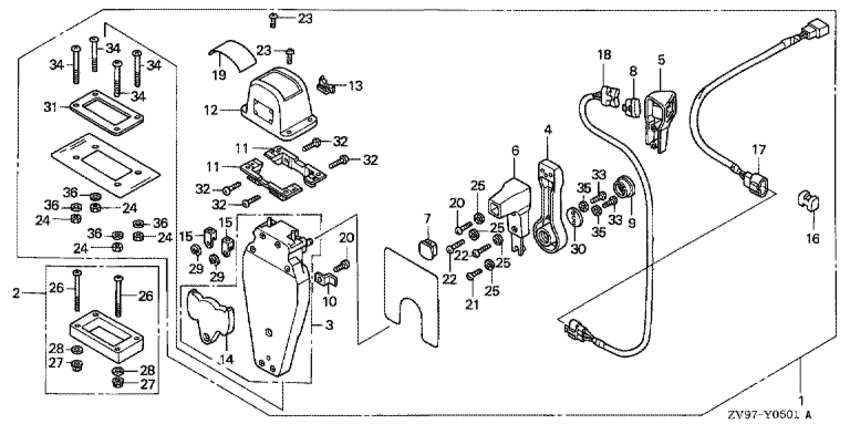    BF25A3 -   (, ,  ) / Remote Control (top Mount Single Type) (left)
