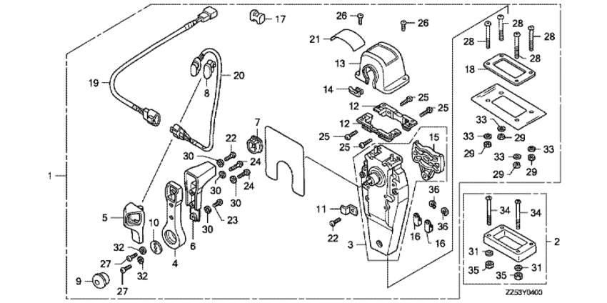  BF40D - Remote Control (top Mount Single Type) (right)