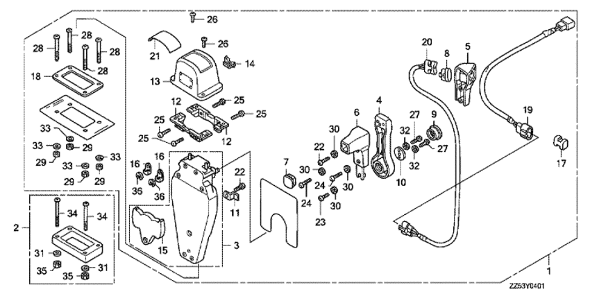  BF50D -   (, ,  ) / Remote Control (top Mount Single Type) (left)