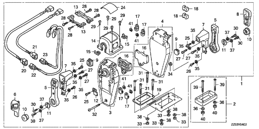  fourstroke   BF50D - Remote Control (top Mount Dual Type) (right)