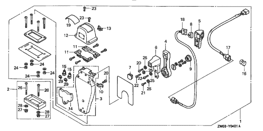   BF75A1 - Remote Control (top Mount Single Type) (left) -   (, ,  )