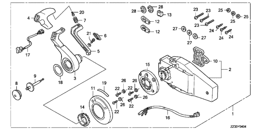   fourstroke  BFP60A - Remote Control Box (flush Mount Type) (right)