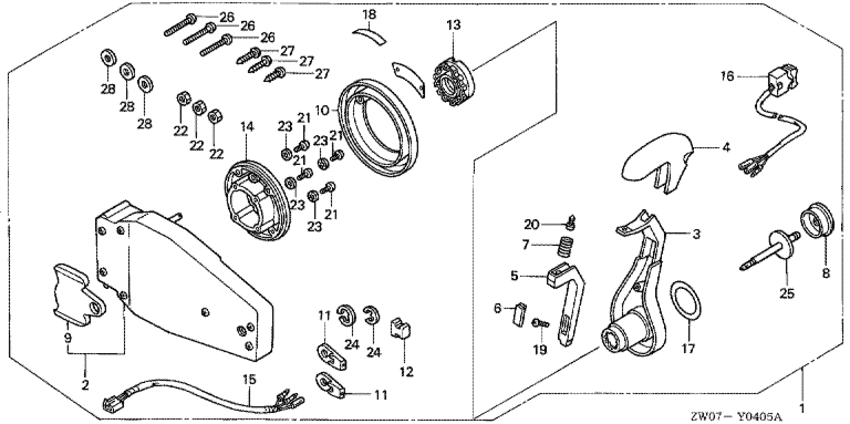  fourstroke  BF75A2 -   (,  ) / Remote Control (flush Mount Type) (left)