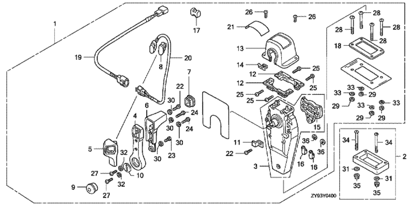   BF90DK0 - Remote Control (top Mount Single Type) (right)