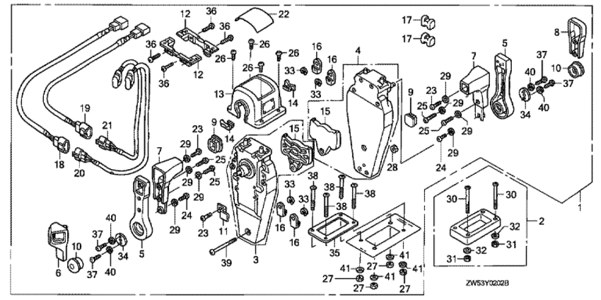  fourstroke  Honda BF115A1 -   (, ,  ) / Remote Control (top Mount Dual Type) (right)