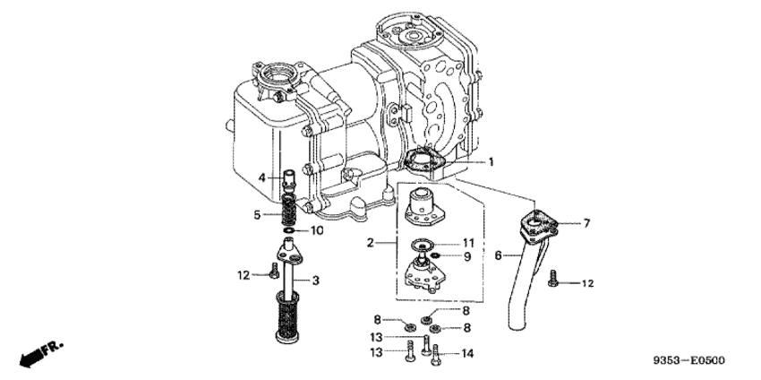      B75K2 - Oil Pump / Oil Filter / Exhaust Pipe