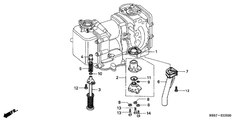     B75K3 -   /   /   / Oil Pump / Oil Filter / Exhaust Pipe