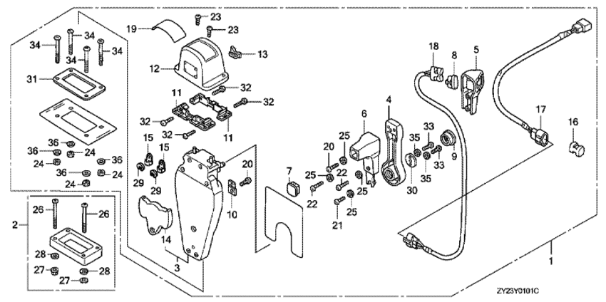    BF225A2 -   (, ,  ) / Remote Control (top Mount Single Type) (left)