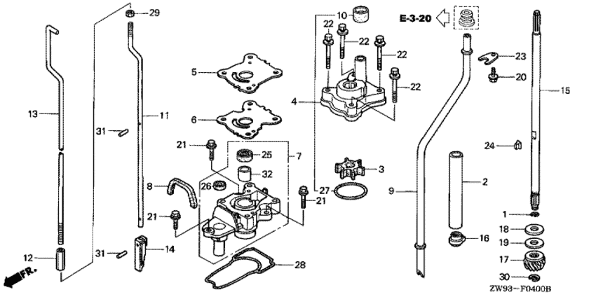  4x-  BFP9.9D1 -   /   (l size) / Water Pump / Vertical Shaft (l Size)