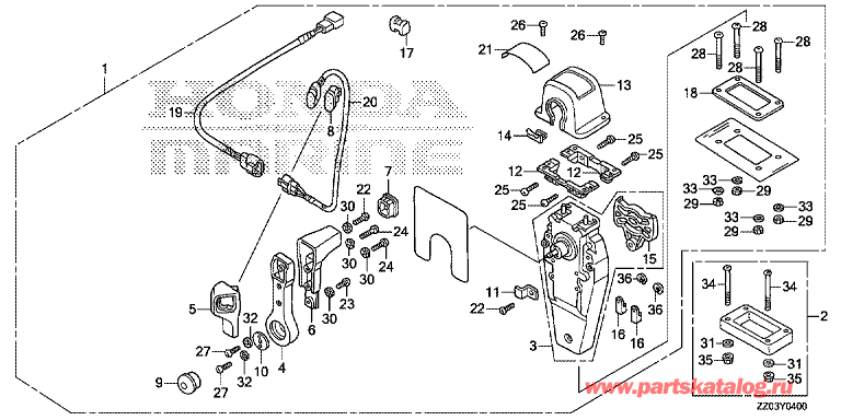    BF100AK1 - Fop-4   (,  , ) / Fop-4 Single Type Remote Control Top Mount (Right)