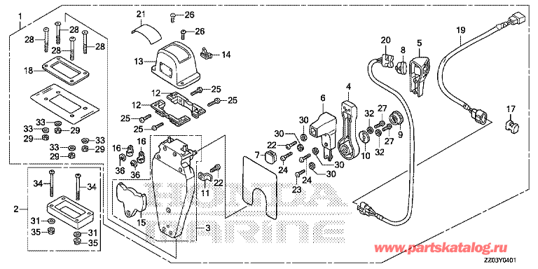     BF80AK1 - Fop-4-1 Single Type Remote Control Top Mount (Left) / Fop-4-1   (,  , )